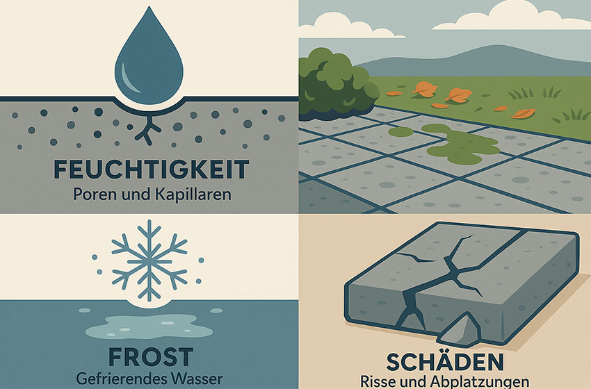 Feuchtigkeit & Frost – wie du Schäden an Naturstein vermeidest Feuchte-Frost