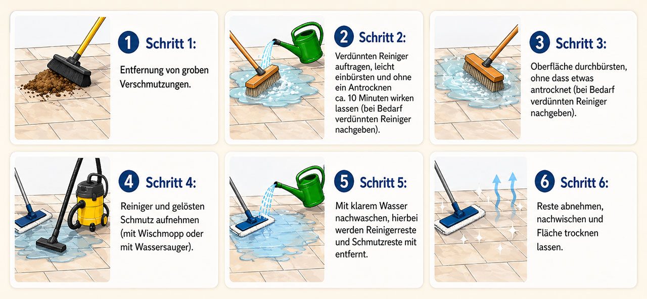 &Uuml;bersicht Au&szlig;enreinigung