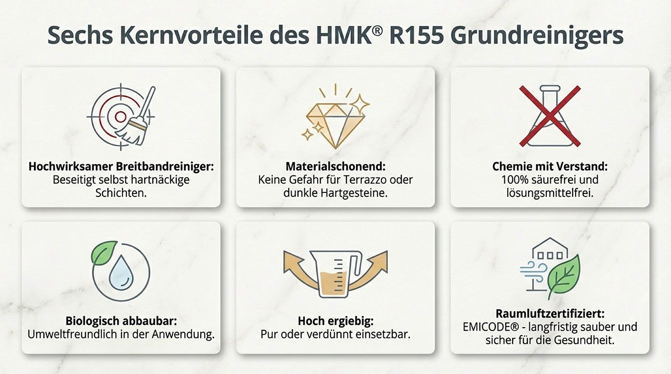 HMK® R155 Grundreiniger für Naturstein auch mit polierter Oberfläche